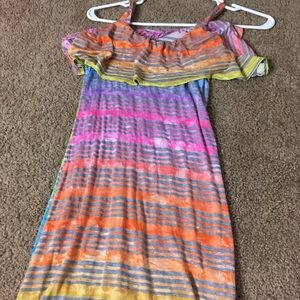 Rainbow colored long dress